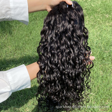 Raw Indian Hair 3Bundles Directly From India Virgin Water Wave 100% Human Hair Weave Unprocessed Cuticle Aligned Hair Extensions
